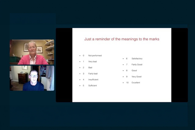 Screen shot of presenters